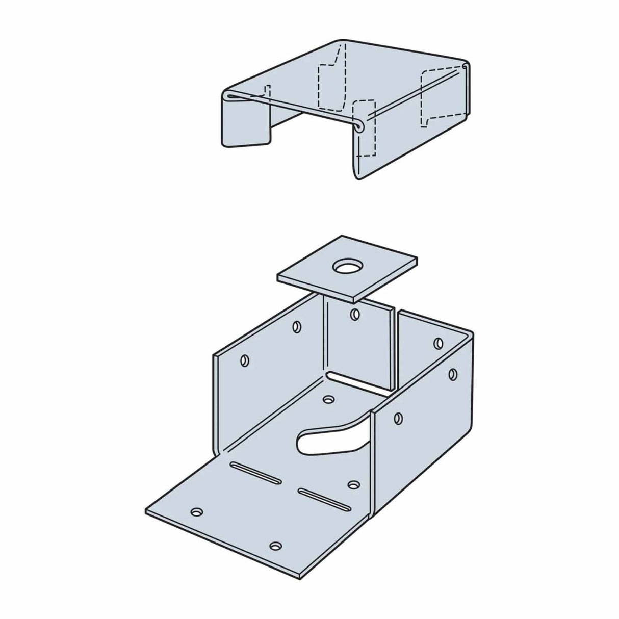 Simpson Strong-Tie ABW44RZ (4" x 4") ABU Adjustable Post Base for Rough Lumber with ZMAX Coating - 5