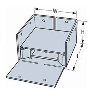 Simpson Strong-Tie ABW44Z (4" x 4") ABU Adjustable Post Base with Uplift - ZMAX Finish - 7