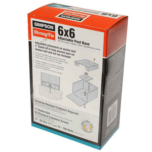 Simpson Strong-Tie ABW66Z (6" x 6") ABU Adjustable Post Base with Uplift - ZMAX Finish - 6