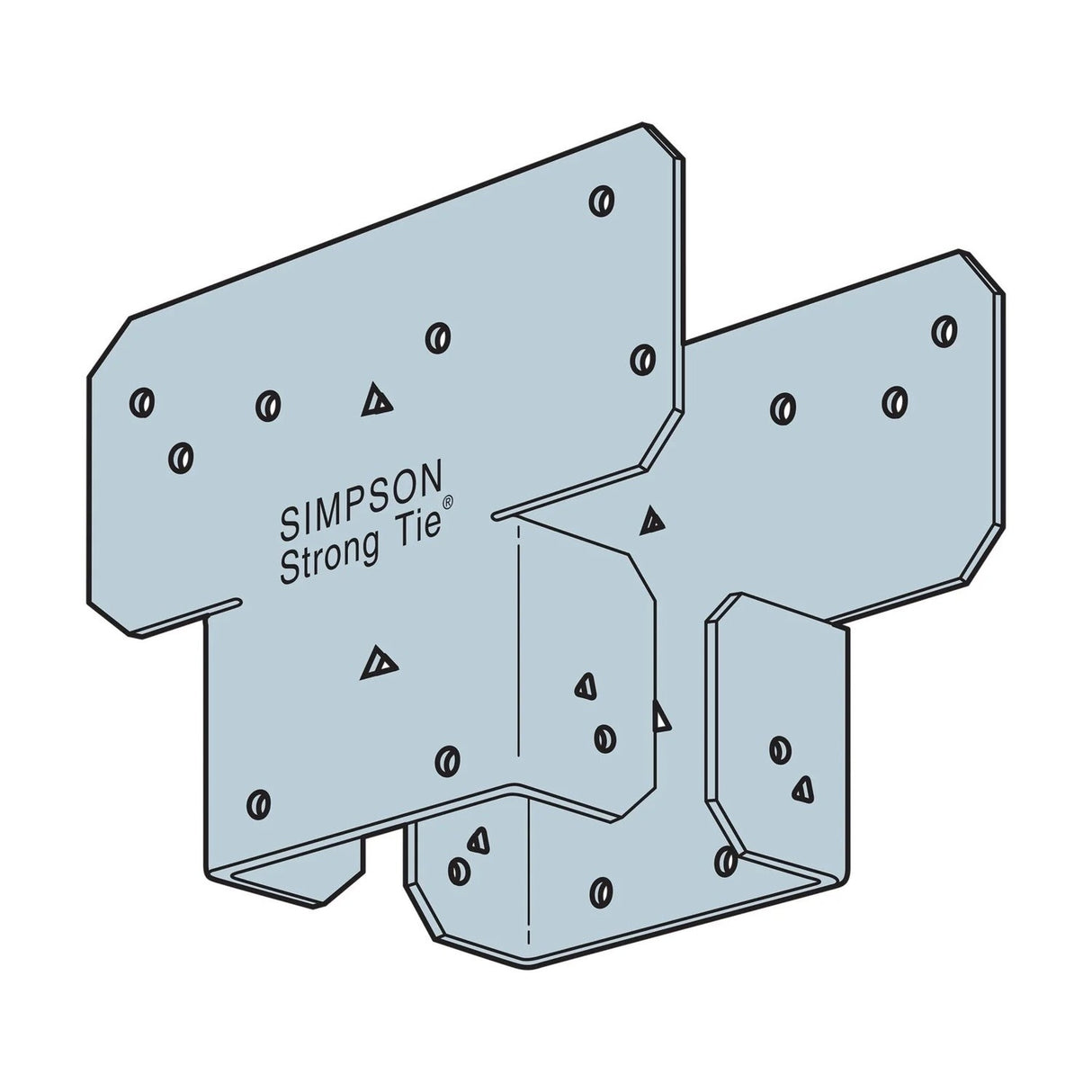 Simpson Strong-Tie AC4Z (3-9/16" x 6-1/2") 18ga AC ZMAX Adjustable Post Cap - 2