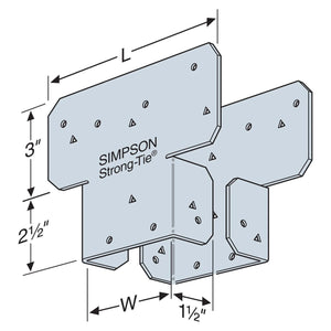 Simpson Strong-Tie AC6RZ (6" x 9") 18ga AC ZMAX Adjustable Post Cap - 2