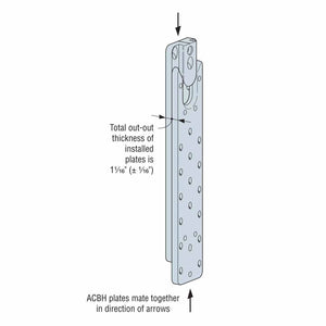 Simpson Strong-Tie ACBH3X15.37-R8 (3" x 15-3/8") Concealed Joist-to-Beam Hanger - Aluminum (8 Pack) - 3