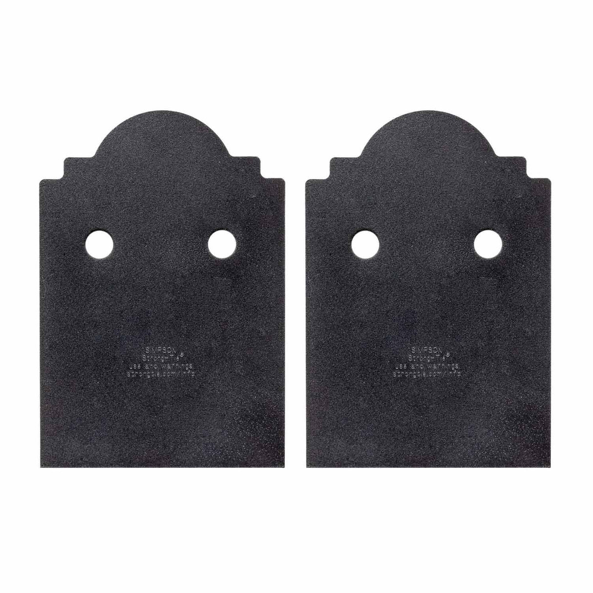 Simpson Strong-Tie APB66DSP (6" x 6") Decorative Post Base Side Plate - ZMAX/Black Powder Coat Finish (2 Pack)