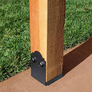 Simpson Strong-Tie APB66R (6" x 6" Rough) APB Outdoor Accents Adjustable Post Base - Black Powder Coated - 4