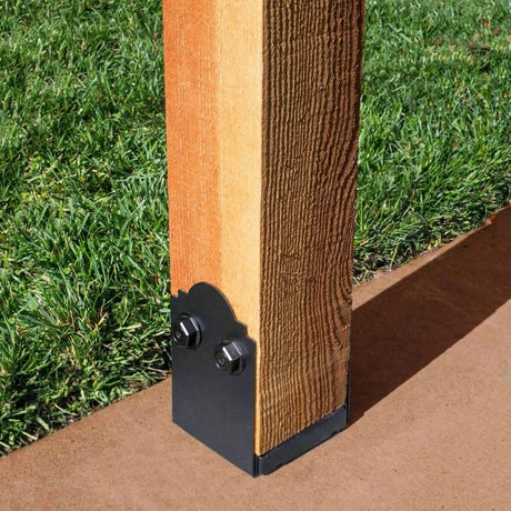 Simpson Strong-Tie APB66R (6" x 6" Rough) APB Outdoor Accents Adjustable Post Base - Black Powder Coated - 4