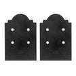 Simpson Strong-Tie APB88DSP (8" x 8") Outdoor Accents Mission Collection ZMAX Black Post Base Side Plate (2 Pack)