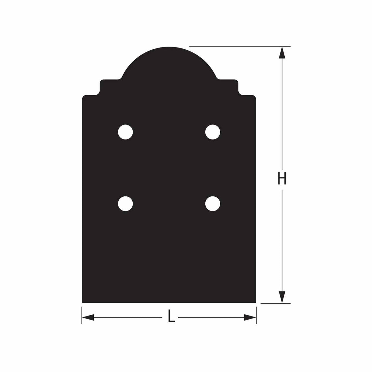 Simpson Strong-Tie APB88DSP (8" x 8") Outdoor Accents Mission Collection ZMAX Black Post Base Side Plate (2 Pack) - 2
