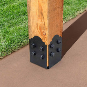 Simpson Strong-Tie APB88DSP (8" x 8") Outdoor Accents Mission Collection ZMAX Black Post Base Side Plate (2 Pack) - 4