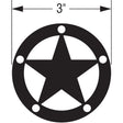 Simpson Strong-Tie APDTS3 (3" x 3") 12ga Decorative Star with Black Powder Coat Finish - 2