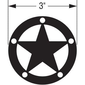 Simpson Strong-Tie APDTS3 (3" x 3") 12ga Decorative Star with Black Powder Coat Finish - 2