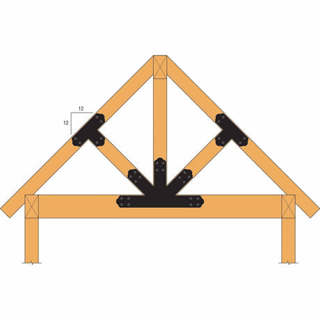 Simpson Strong-Tie APGP1212 (12:12 Pitch) Outdoor Accents Decorative Gable Plate - ZMAX/Black Powder Coated - 5