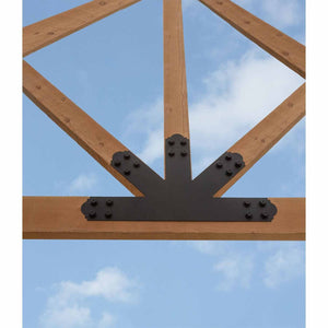 Simpson Strong-Tie APGP1212 (12:12 Pitch) Outdoor Accents Decorative Gable Plate - ZMAX/Black Powder Coated - 6