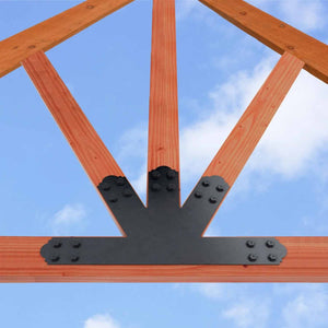 Simpson Strong-Tie APGP612 (6:12 Pitch) Outdoor Accents Decorative Gable Plate - ZMAX/Black Powder Coated - 6