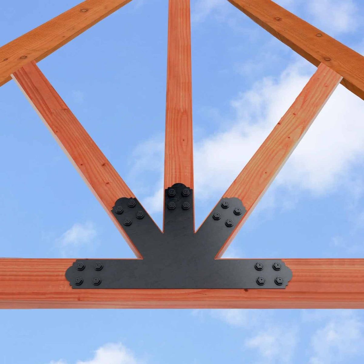 Simpson Strong-Tie APGP812 (8:12 Pitch) Outdoor Accents Decorative Gable Plate - ZMAX/Black Powder Coated - 6