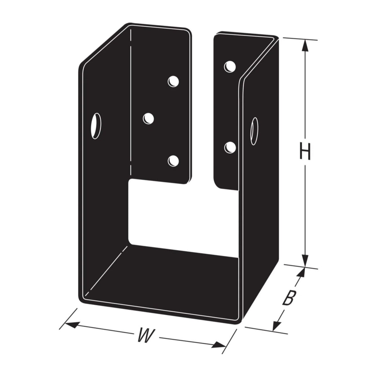 Simpson Strong-Tie APHH46R (4-7/8") 12Ga Concealed-Flange Heavy Joist Hanger for 4x6 Beams Rough - 2