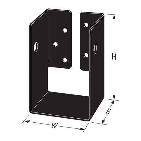 Simpson Strong-Tie APHH46R (4-7/8") 12Ga Concealed-Flange Heavy Joist Hanger for 4x6 Beams Rough - 2