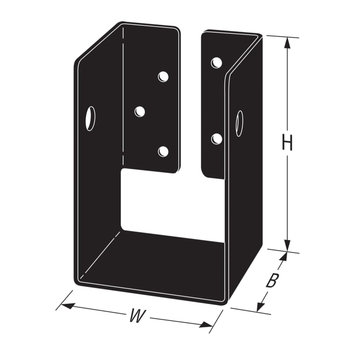 Simpson Strong-Tie APHH46 (5-1/2") 12Ga Concealed-Flange Heavy Joist Hanger for 4x6 Beams - 2