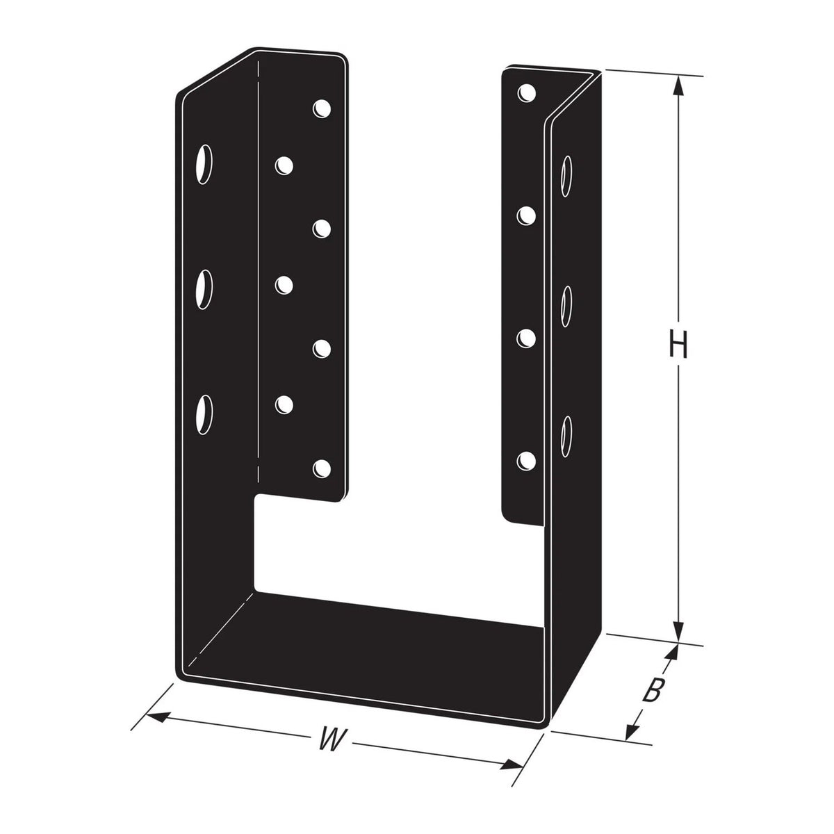 Simpson Strong-Tie APHH610R 8-1/4") 12Ga Concealed-Flange Heavy Joist Hanger for 6x10 Rough - 2