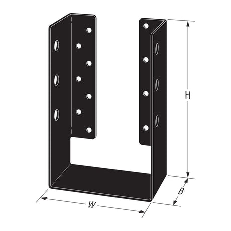 Simpson Strong-Tie APHH610 (8-1/2") 12Ga Concealed-Flange Heavy Joist Hanger for 6x10 - 2