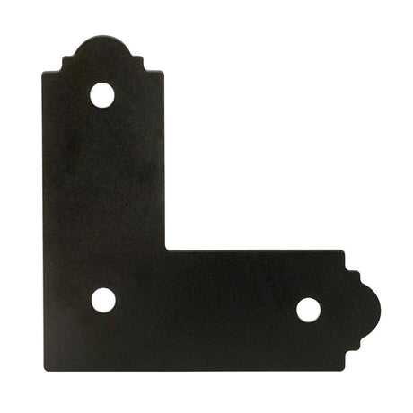 Simpson Strong-Tie APL4 Outdoor Accents Mission Collection ZMAX Black Powder-Coated L Strap for 4x4