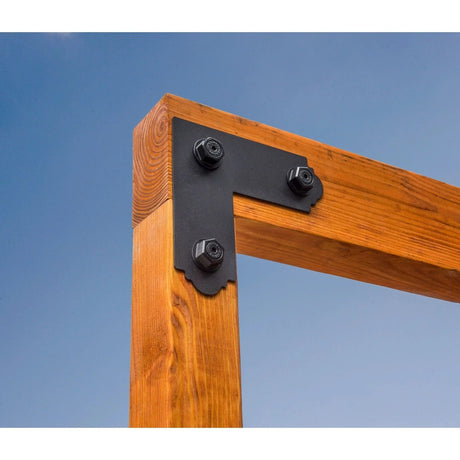 Simpson Strong-Tie APL4 Outdoor Accents Mission Collection ZMAX Black Powder-Coated L Strap for 4x4 - 5