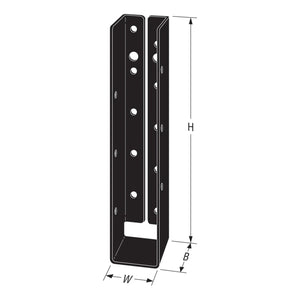 Simpson Strong-Tie APLH1.75-10 (1-3/4 x 10) Outdoor Accents ZMAX Black Light Joist Hanger for Rough Cedar - 2