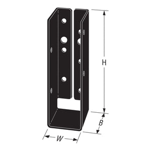 Simpson Strong-Tie APLH26 (1-9/16" x 5-1/8") 14Ga Concealed-Flange Light Joist Hanger for 2x6, ZMAX/Black Finish - 2