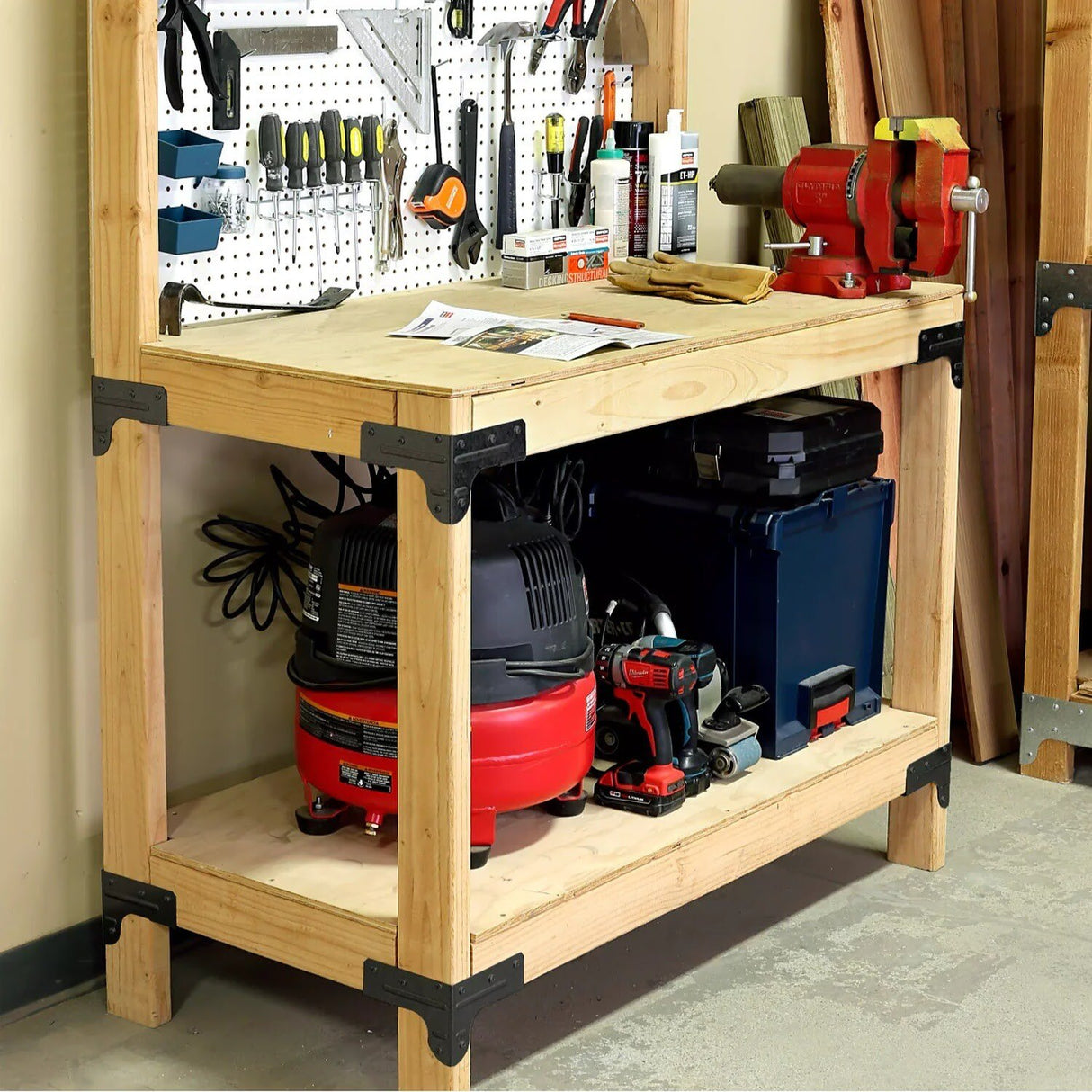 Simpson Strong-Tie APRTC2 (2x Joist, 2x4 Post) Outdoor Accents ZMAX Black Rigid Tie Corner Connector - 4