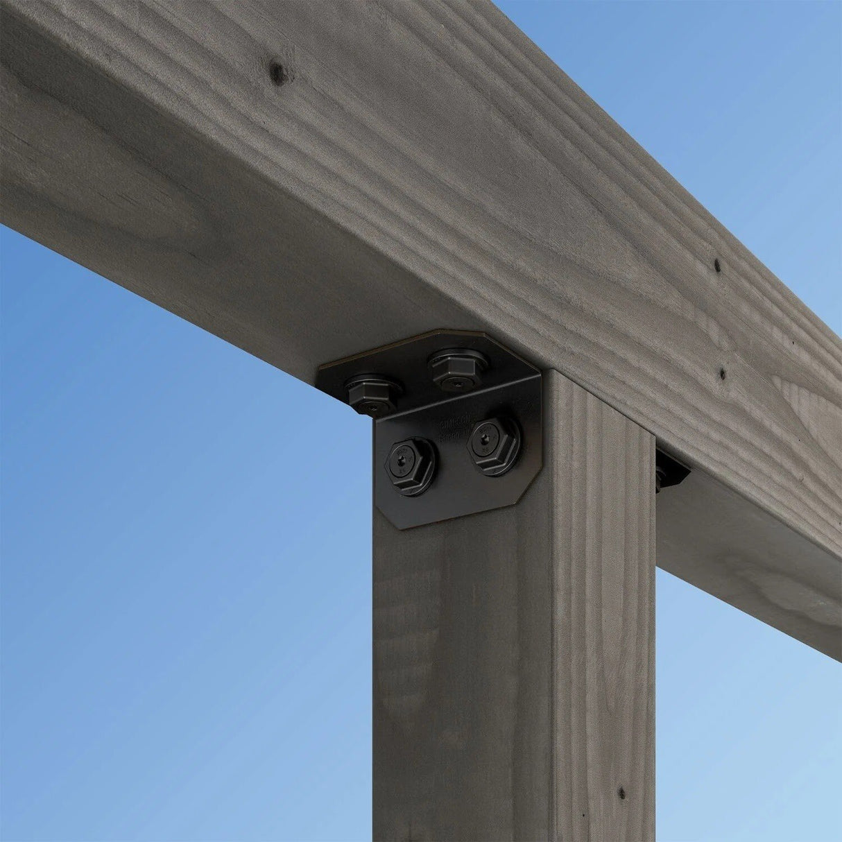 Simpson Strong-Tie APVA6 Outdoor Accents Avant Collection ZMAX Black Powder-Coated 90 Degree Angle for 6x - 4