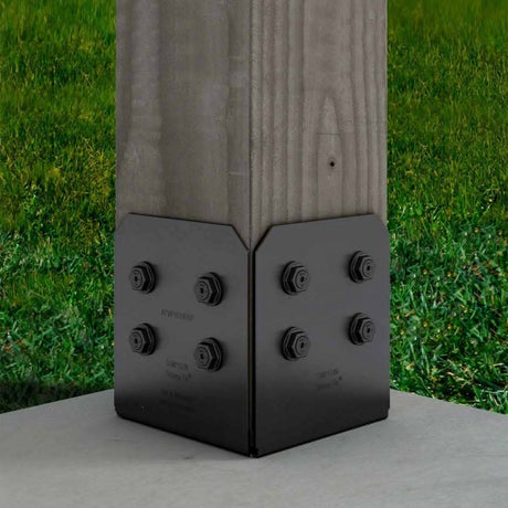 Simpson Strong-Tie APVB1010DSP Decorative Post Base Side Plates for 10x Posts - ZMAX Black Powder Coated - 4