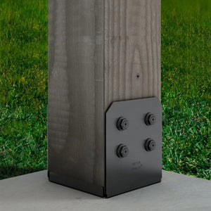 Simpson Strong-Tie APVB1010 (10x10) Outdoor Adjustable Post Base - ZMAX/Black Powder Coated - 4
