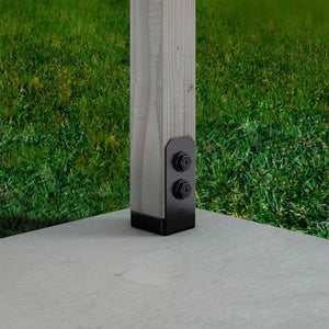 Simpson Strong-Tie APVB44R (4" x 4" Rough) Outdoor Adjustable Post Base - ZMAX/Black Powder Coated - 4