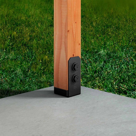 Simpson Strong-Tie APVB44 (4" x 4") Outdoor Adjustable Post Base - ZMAX/Black Powder Coated - 4