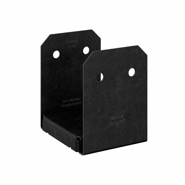 Simpson Strong-Tie APVB66R (6" x 6" Rough) Outdoor Adjustable Post Base - ZMAX/Black Powder Coated