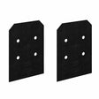 Simpson Strong-Tie APVB88DSP Avant Collection ZMAX Black Post Base Side Plate (2 Pack)