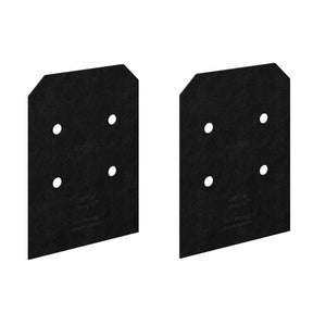 Simpson Strong-Tie APVB88DSP Avant Collection ZMAX Black Post Base Side Plate (2 Pack)