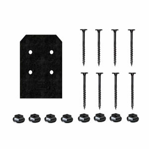 Simpson Strong-Tie APVB88DSP Avant Collection ZMAX Black Post Base Side Plate (2 Pack) - 3