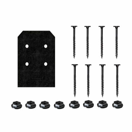Simpson Strong-Tie APVB88DSP Avant Collection ZMAX Black Post Base Side Plate (2 Pack) - 3