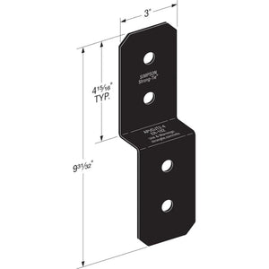 Simpson APVDJT2-4 Strong-Tie Outdoor Accents Avant Collection Deck Joist Tie for 2x - 2