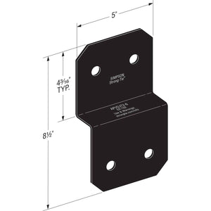 Simpson Strong-Tie APVDJT2-6 Outdoor Accents Avant Collection Deck Joist Tie for 2x - 2