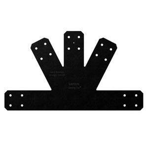 Simpson Strong-Tie APVGP612 (6:12 Pitch) Outdoor Accents Avant Collection Black Powder-Coated Gable Plate