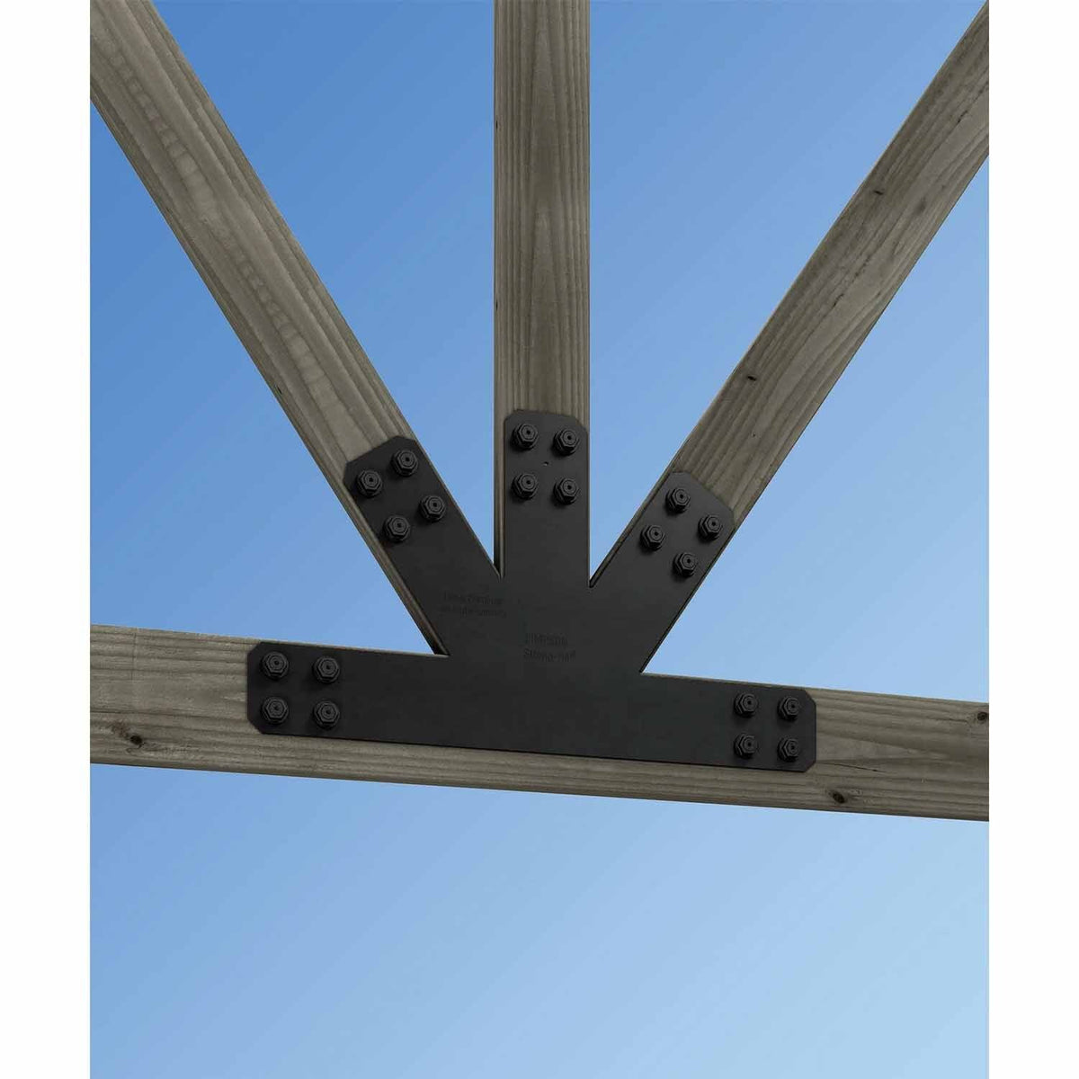 Simpson Strong-Tie APVGP812 (8:12 Pitch) Outdoor Accents Avant Collection Black Powder-Coated Gable Plate - 4