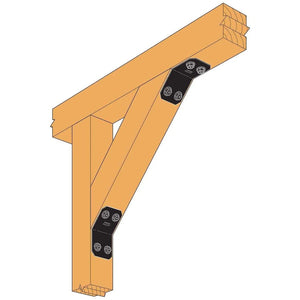 Simpson Strong-Tie APVKB45-6 (5" x 6x) 12Ga Decorative Knee Brace Connector - ZMAX/Black Powder Coating - 3