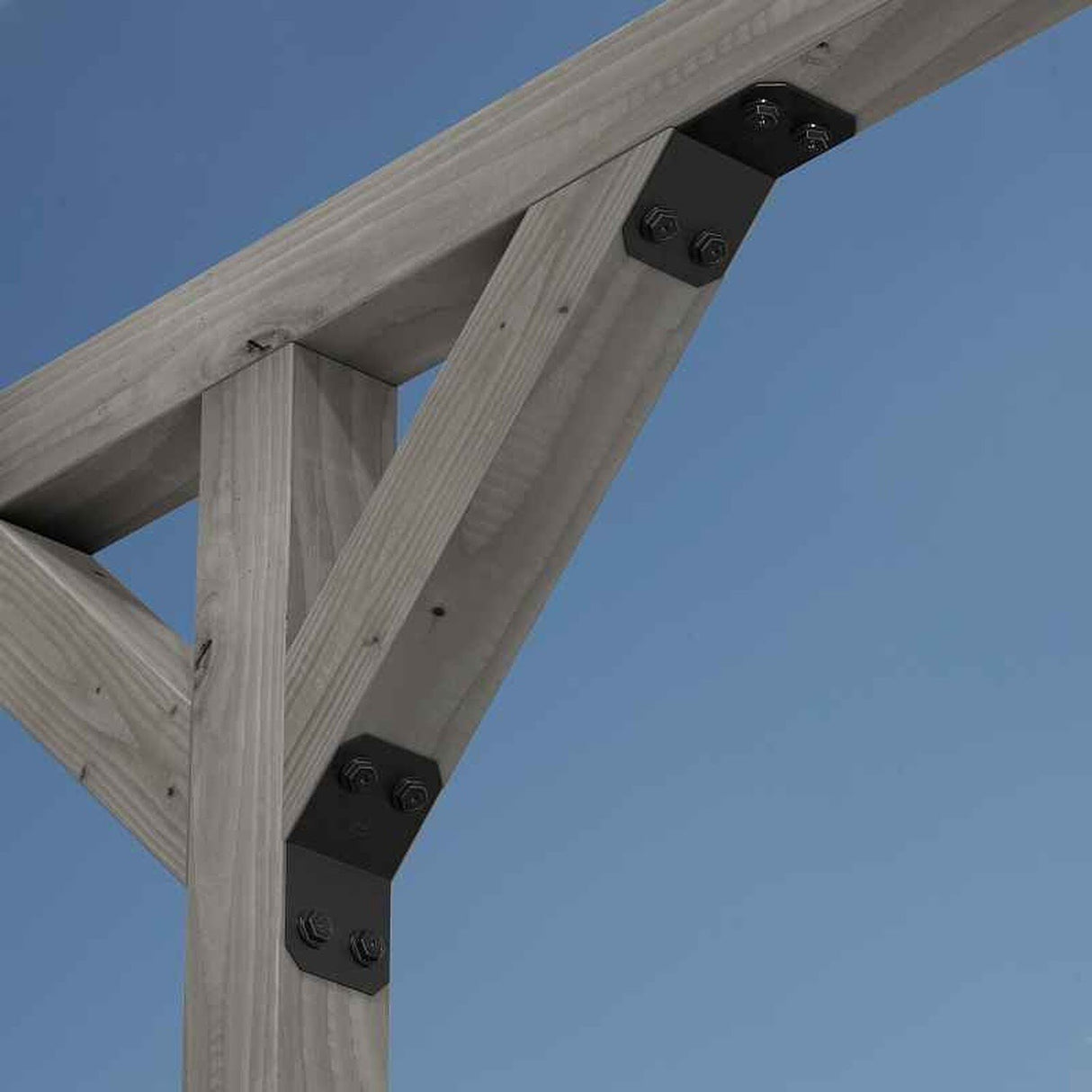 Simpson Strong-Tie APVKB45-6 (5" x 6x) 12Ga Decorative Knee Brace Connector - ZMAX/Black Powder Coating - 4