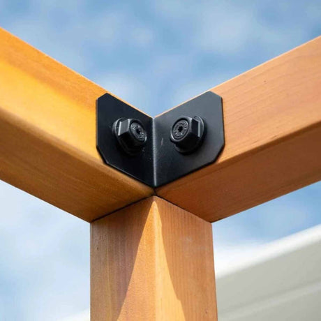 Simpson Strong-Tie APVPK44-D1 DIY Pergola Hardware Kit for 4x4 Lumber ZMAX Black Powder Coat - Complete Outdoor Accents Avant Collection Kit - 5