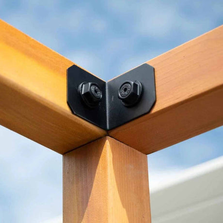 Simpson Strong-Tie APVPK44-D1 DIY Pergola Hardware Kit for 4x4 Lumber ZMAX Black Powder Coat - Complete Outdoor Accents Avant Collection Kit - 5