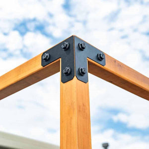 Simpson Strong-Tie APVPK44-D1 DIY Pergola Hardware Kit for 4x4 Lumber ZMAX Black Powder Coat - Complete Outdoor Accents Avant Collection Kit - 6