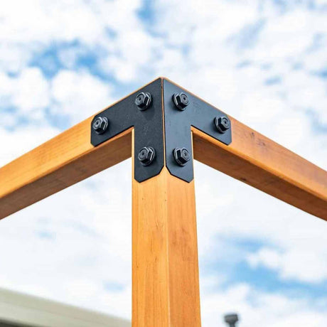 Simpson Strong-Tie APVPK44-D1 DIY Pergola Hardware Kit for 4x4 Lumber ZMAX Black Powder Coat - Complete Outdoor Accents Avant Collection Kit - 6