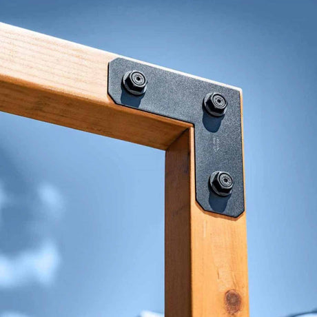 Simpson Strong-Tie APVPK44-D1 DIY Pergola Hardware Kit for 4x4 Lumber ZMAX Black Powder Coat - Complete Outdoor Accents Avant Collection Kit - 8