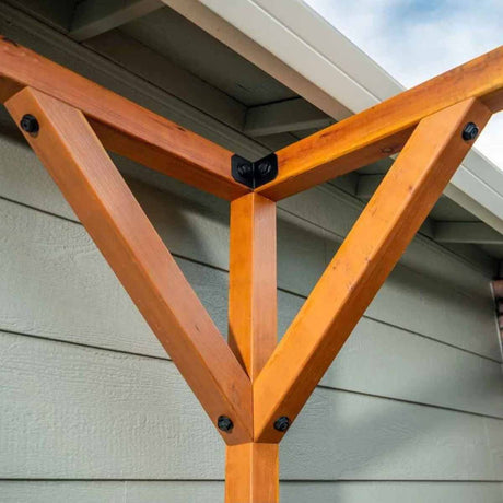 Simpson Strong-Tie APVPK44-D1 DIY Pergola Hardware Kit for 4x4 Lumber ZMAX Black Powder Coat - Complete Outdoor Accents Avant Collection Kit - 10